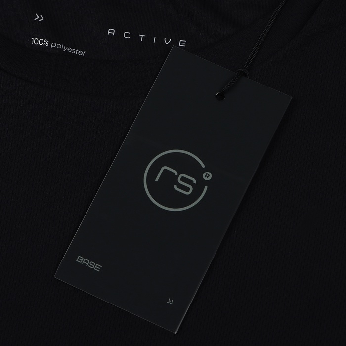 Футболка мужская, базовая, размер S (46) , цвет черный