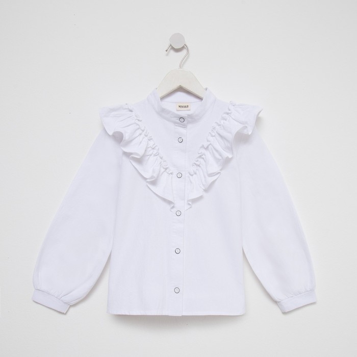 Блузка для девочки MINAKU цвет белый, р-р 140