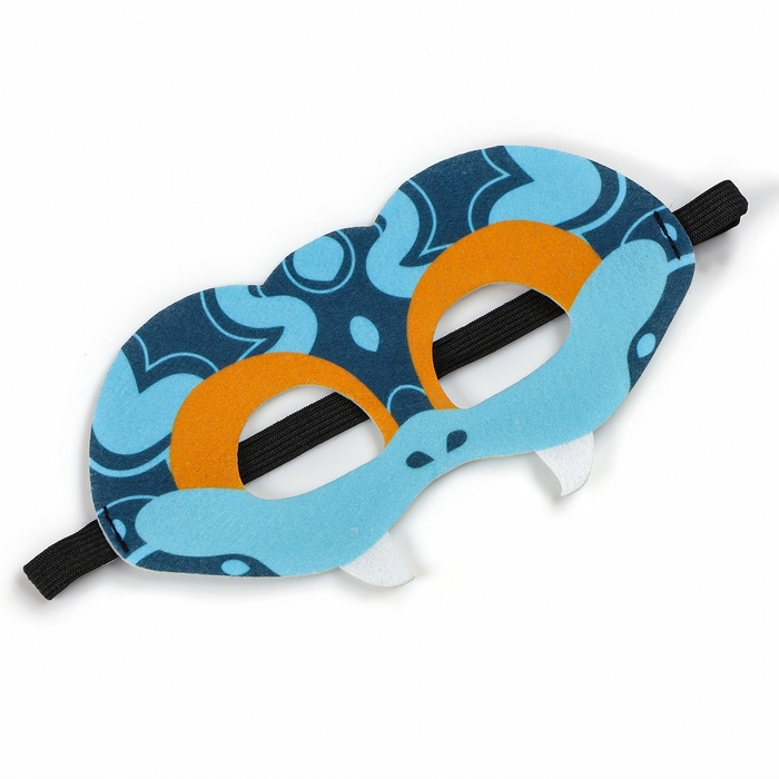 Карнавальный набор "Прикольная Змейка", накидка, маска, цвет синий