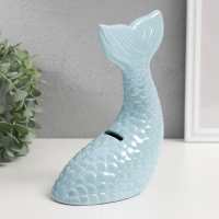 Копилка керамика "Хвост русалки" голубой перламутр 16х9х18,8 см Копилка керамика "Хвост русалки" голубой перламутр 16х9х18,8 см