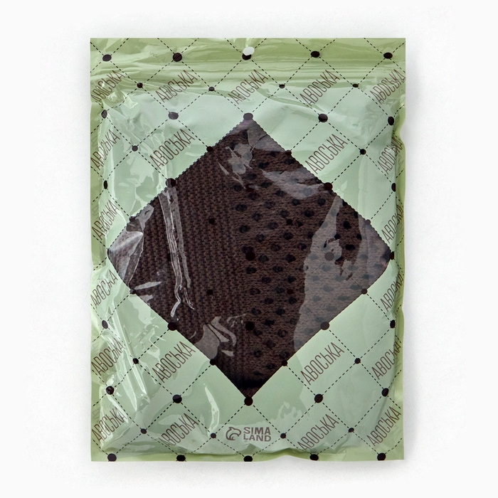 Авоська 38 х 62 см, ручка 22 см, клетка 0.5 см, коричневая