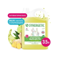 Мыло жидкое экологичное Synergetic, антибактериальное, гипоаллергенное, имбирь и бергамот, 3.5 л Мыло жидкое экологичное Synergetic, антибактериальное, гипоаллергенное, имбирь и бергамот, 3.5 л