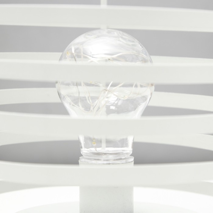 Ночник лофт 16453/1WT LED от батареек 3хАА белый 15,5х15,5х20 см RISALUX