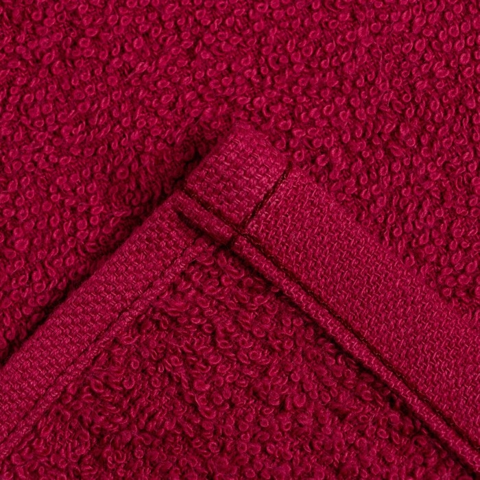 Набор махровых декоративных салфеток Этель "Вид 2" 30х30см-3шт, цвет бордовый, 100% хлопок