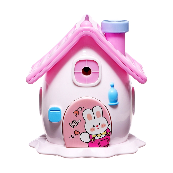 Точилка механическая с контейнером, 5 видов заточки, Домик розовый Точилка механическая с контейнером, 5 видов заточки, Домик розовый