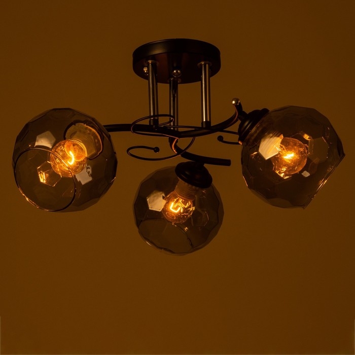 Люстра Люстра "Саманта" 3хЕ27 40Вт черный 40х40х23 см BayerLux