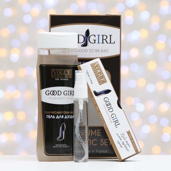 Подарочный набор косметики женский Good Girl, гель для душа 250 мл, парфюмерная вода 30 мл Подарочный набор косметики женский Good Girl, гель для душа 250 мл, парфюмерная вода 30 мл
