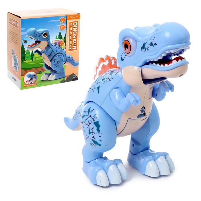 Динозавр «Вилли», свет и звук, работает от батареек, цвет синий Динозавр «Вилли», свет и звук, работает от батареек, цвет синий