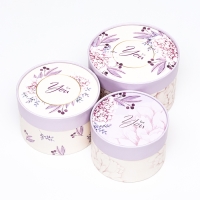 Набор шляпных коробок 3 в 1 "For You" , завальцованная, 16 х 10, 14 х 9, 13 х 8,5 см Набор шляпных коробок 3 в 1 "For You" , завальцованная, 16 х 10, 14 х 9, 13 х 8,5 см