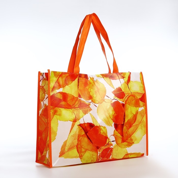 Сумка хозяйственная на кнопке, цвет оранжевый Сумка хозяйственная на кнопке, цвет оранжевый