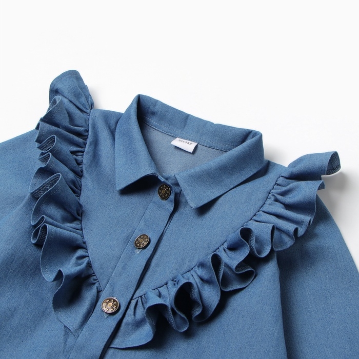 Платье для девочки MINAKU: Jeans collection, цвет голубой, рост 140 см