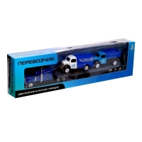 Грузовик металлический &laquo;Полиция&raquo;, инерционный, с 2 машинками