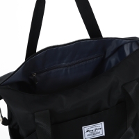 Сумка дорожная 20" на съемных колёсах, отдел на молнии, с увеличением, 3 наружных кармана, держатель для чемодана, цвет чёрный Сумка дорожная 20" на съемных колёсах, отдел на молнии, с увеличением, 3 наружных кармана, держатель для чемодана, цвет чёрный