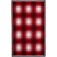 Плед Duotone, красный с белым