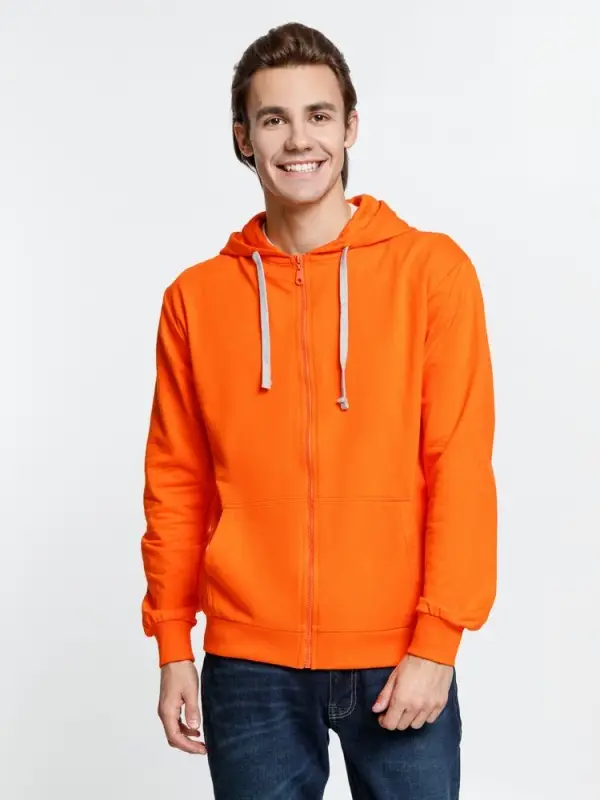 Толстовка на молнии с капюшоном Siverga, оранжевая, размер XS Толстовка на молнии с капюшоном Siverga, оранжевая, размер XS