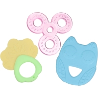 Набор прорезывателей силиконовых &laquo;Для малыша&raquo;, с погремушкой, 3 шт., Крошка Я