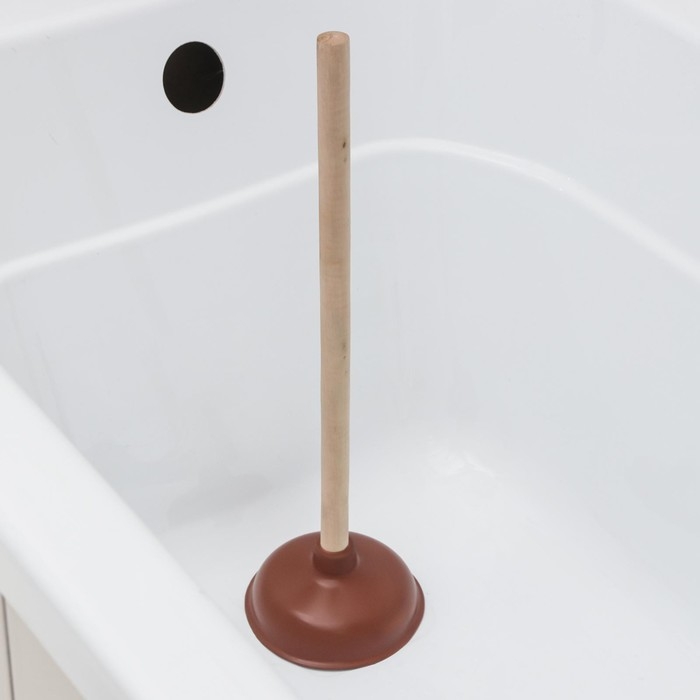 Вантуз с длинной ручкой, d=13,5 см, h=41 см, цвет МИКС Вантуз с длинной ручкой, d=13,5 см, h=41 см, цвет МИКС