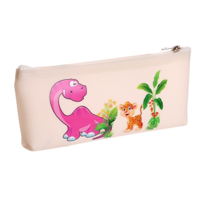 Пенал школьный на молнии Пенал школьный на молнии "Зверушки", МИКС