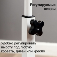 Столик прикроватный, 60х40, регулируемая высота (60-80см), белый Столик прикроватный, 60х40, регулируемая высота (60-80см), белый