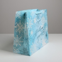 Пакет подарочный новогодний ламинированный &laquo;Морозный день&raquo;, XL 49 х 40 х 19 см, Новый год