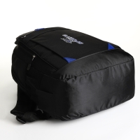 Рюкзак школьный на молнии, 4 кармана, цвет чёрный/синий Рюкзак школьный на молнии, 4 кармана, цвет чёрный/синий