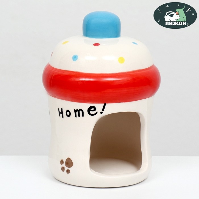 Домик для грызунов Домик для грызунов "Бутылочка" керамический, 9,2 х 9,2 х 13,5 см