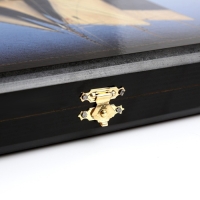 Нарды деревянные большие, настольная игра "Корабль", 40 x 40 см, с полем для игры в шашки Нарды деревянные большие, настольная игра "Корабль", 40 x 40 см, с полем для игры в шашки