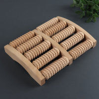 Массажёр &laquo;Счёты&raquo;, 19 &times; 24,5 &times; 4 см, деревянный, 5 рядов