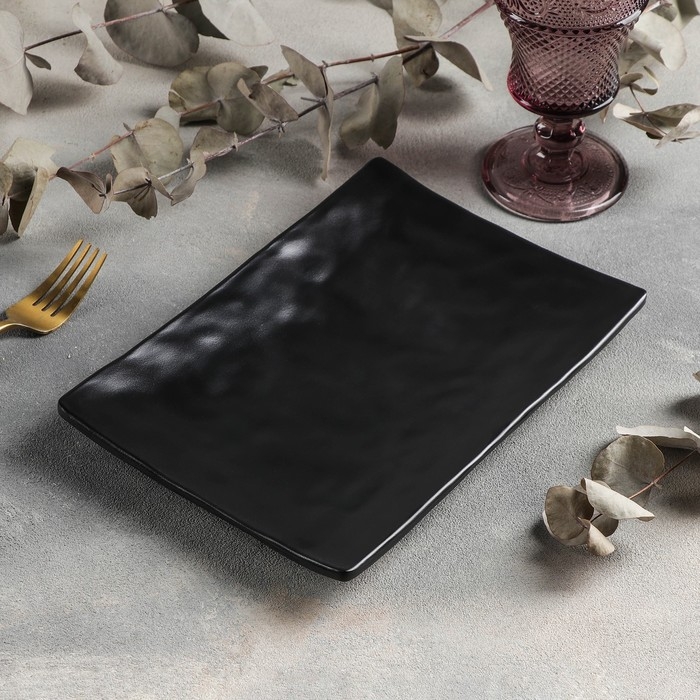 Блюдо &laquo;Чёрный Восток&raquo;, 25&times;17,2&times;2,6 см, цвет чёрный