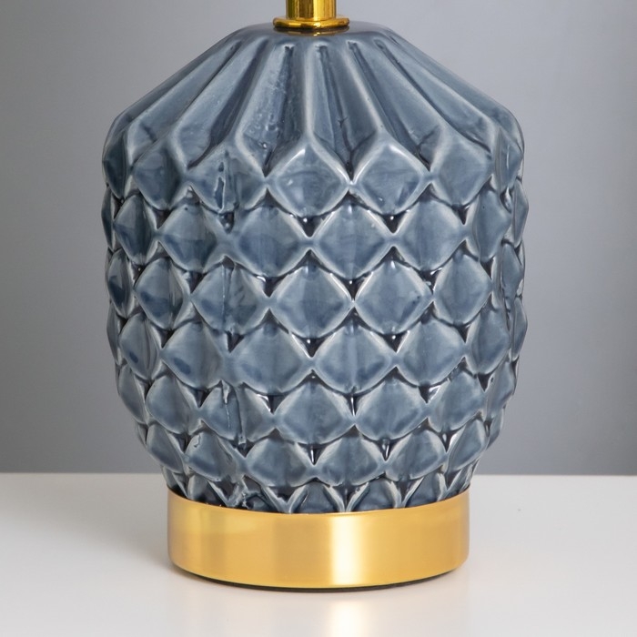 Лампа настольная "Бернарда" 1х40Вт Е14 синий 15х15х30см