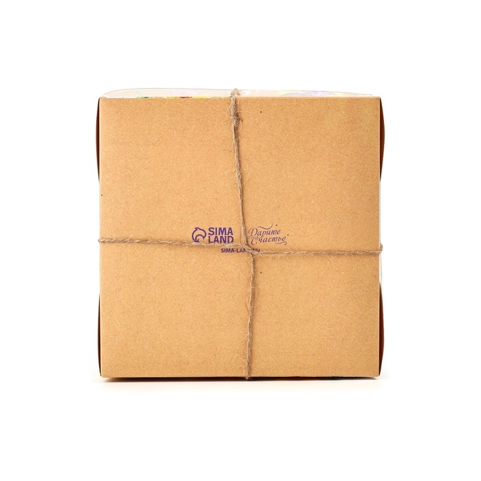 Коробка для капкейков, кондитерская упаковка, 4 ячейки &laquo;С 8 марта&raquo;, 16 х 16 х 7.5 см