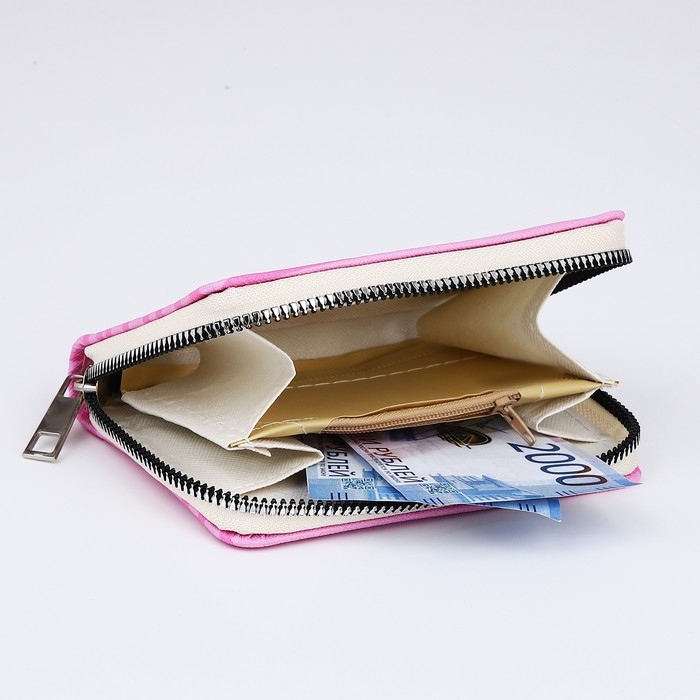 Кошелёк детский &laquo;Котики&raquo; 12.5х9х2 см, розовый