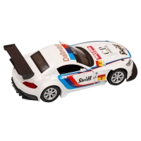 Машина металлическая BMW Z4 GT3 1:38, инерция, открываются двери, цвет белый Машина металлическая BMW Z4 GT3 1:38, инерция, открываются двери, цвет белый