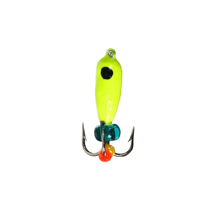 Мормышка Чёртик лайм, чёрный глаз, вес 1.3 г
