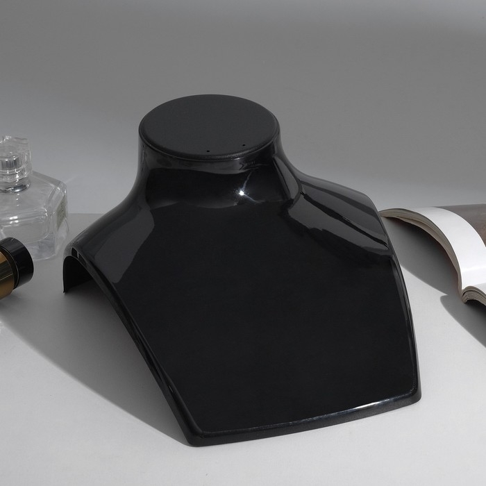 Бюст для украшений, 19,5×9,8×16 см, цвет чёрный Бюст для украшений, 19,5×9,8×16 см, цвет чёрный