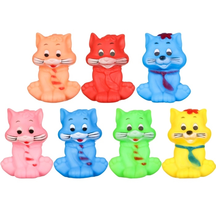 Резиновая игрушка для ванны &laquo;Котик&raquo;, с пищалкой, 1 шт, цвет МИКС, Крошка Я
