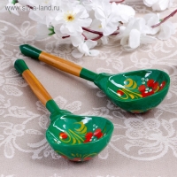Ложка «Зеленушка», столовая, 19×6 см, хохлома, микс Ложка «Зеленушка», столовая, 19×6 см, хохлома, микс