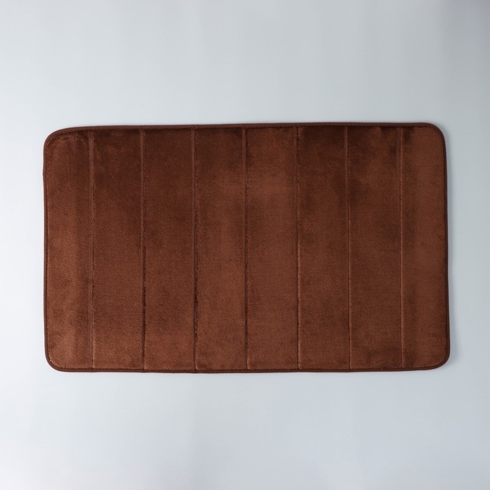 Коврик для ванной и туалета SAVANNA Memory foam, 50&times;80 см, цвет коричневый