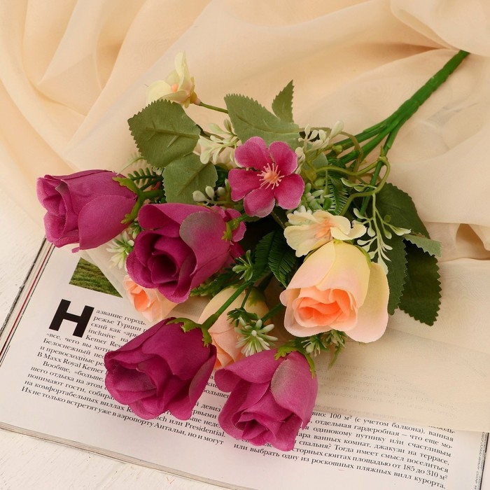 Букет Букет "Розы Линда ассорти" 4х27 см, микс