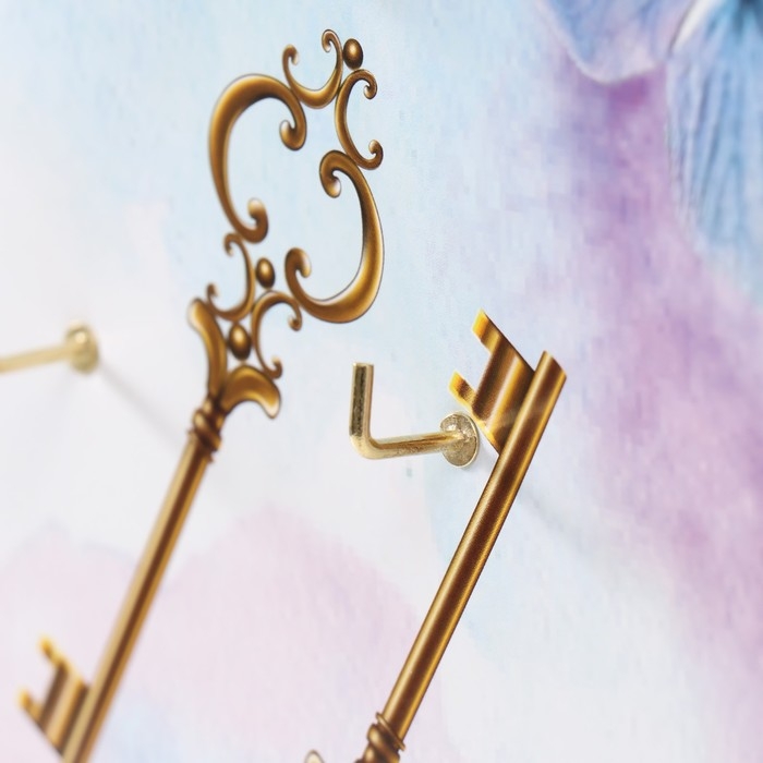 Ключница открытая "Цветочный бриз"  5 крючков,  23х32 см