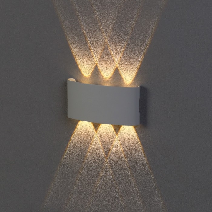 Светильник фасадный &laquo;Полусфера&raquo;, FSD-003, 6Вт, 3000К, 3 луча, IP65, 220 В, металл, белый