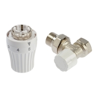 Комплект термостатический Ogint, для радиатора, 2в1, угловой, 3/4", PN10, М30х1.5, 6-28&deg;С