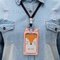 Чехол для бейджа с ушками «Лисичка», 7 х 12 см Чехол для бейджа с ушками «Лисичка», 7 х 12 см