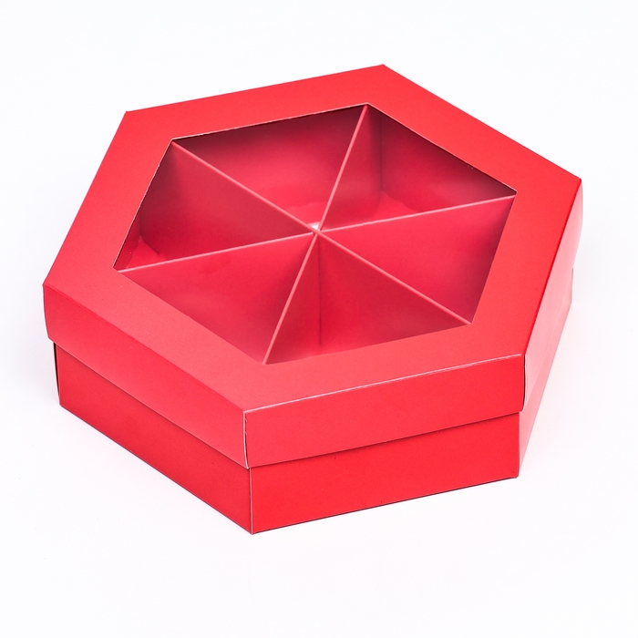 Менажница Красная, 18,5 х 18,5 х 5,5 см Менажница Красная, 18,5 х 18,5 х 5,5 см
