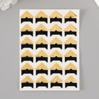 Набор уголков с кармашком для фотографий 24 уголка "Стиль" золото 12,5х9 см МИКС Набор уголков с кармашком для фотографий 24 уголка "Стиль" золото 12,5х9 см МИКС