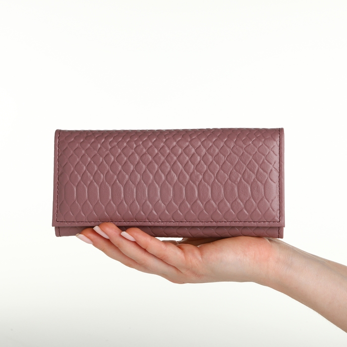 Кошелёк женский на кнопке, TEXTURA, цвет розовый Кошелёк женский на кнопке, TEXTURA, цвет розовый