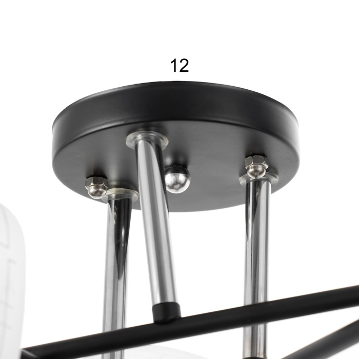 Люстра "Аланди" 6хЕ27 40Вт черно-хромовый 62х62х28 см