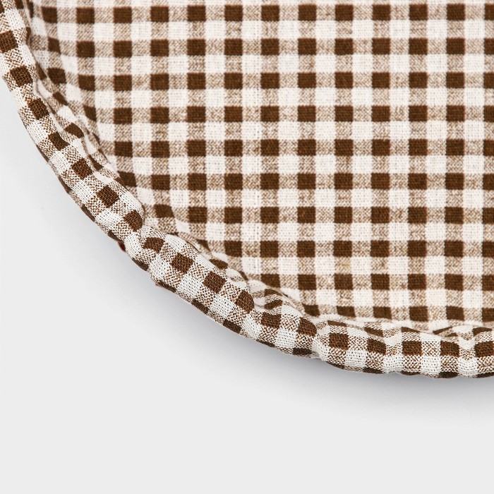 Корзинка для подачи Доляна &laquo;Домашний уют&raquo;, d=35,5 см, цвет коричневый