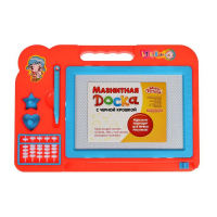 Доска магнитная прямоугольная со счётами, 2 печати, чёрная крошка, цвета МИКС Доска магнитная прямоугольная со счётами, 2 печати, чёрная крошка, цвета МИКС