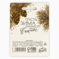 Магнит новогодний закатной &laquo;Новый год: Счастья в новом году&raquo;, диам. 5 см
